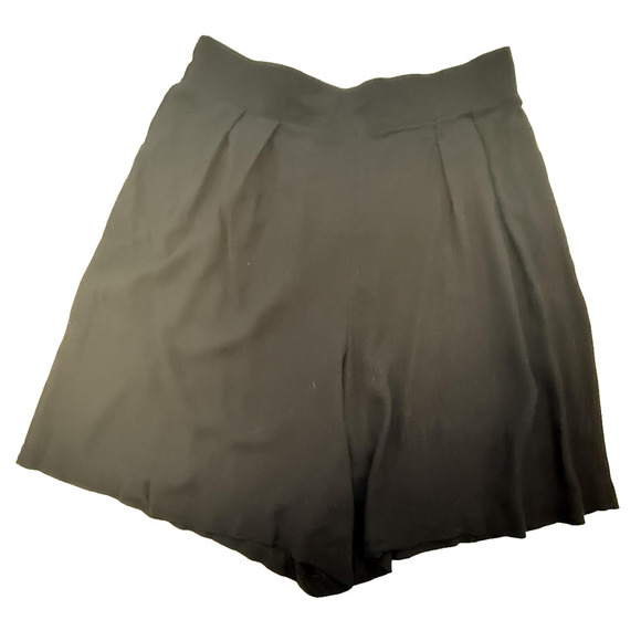 Vintage Sharon Anthony Black Skort Womens Large Elastic Waist Midi Flowy USA - Picture 3 of 8